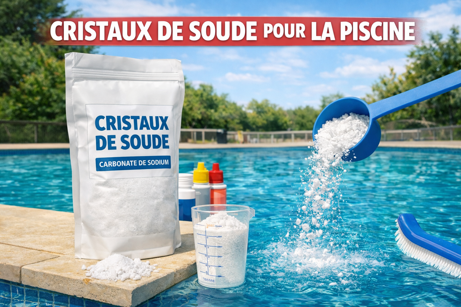 cristaux de soude pour piscine